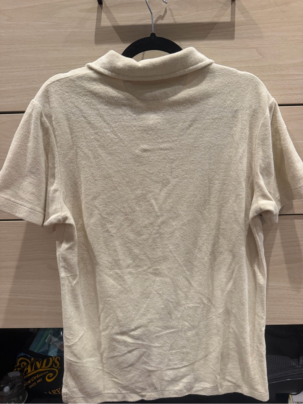 Aurelien Smart Luxury Men's Cream Polo-Terry Sweater — image 4 of 5